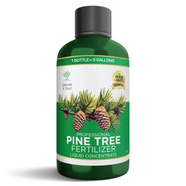 Leaves and Soul Professional Pine Tree Fertilizer Liquid Concentrate - 6-4-6 Blend for Pine, Garden Use - Liquid Plant Food for Pine Trees and Shrubs Outdoors - 8oz