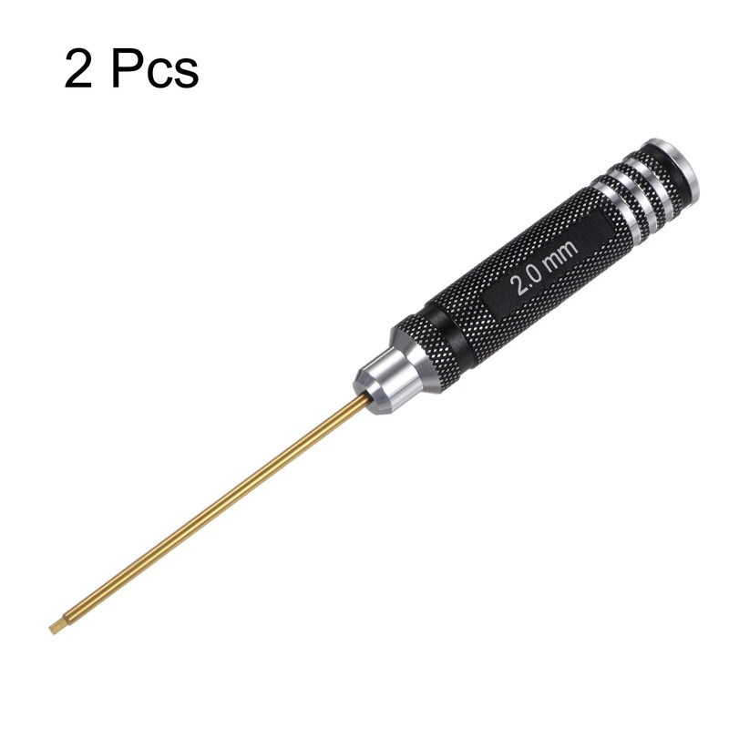 sourcing map 2pcs RC Hex Screwdriver 2mm Titanium Hexagon Screwdrivers