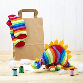 Sock Stegosaurus Craft Kit | Sewing kit | Craft kit for kids | Craft kits for adults | Dinosaur gifts