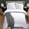 LYMA Bedding Duvet Cover Set Single Stripes Embossed, OEKO-TEX Certified,