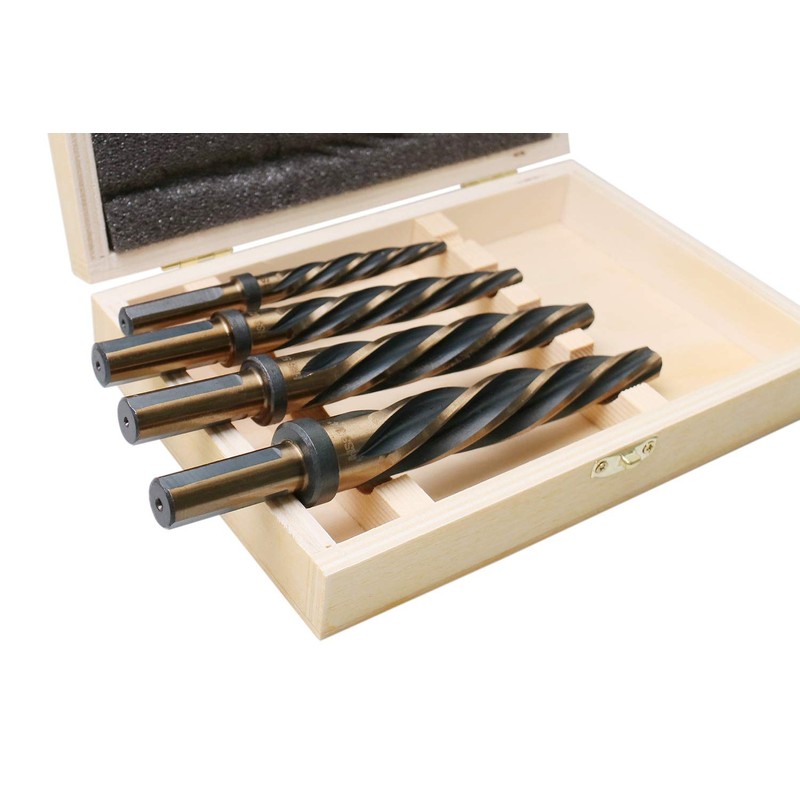 Accusize Industrial Tools - 4 Pc High-Speed Steel Spiral Flute