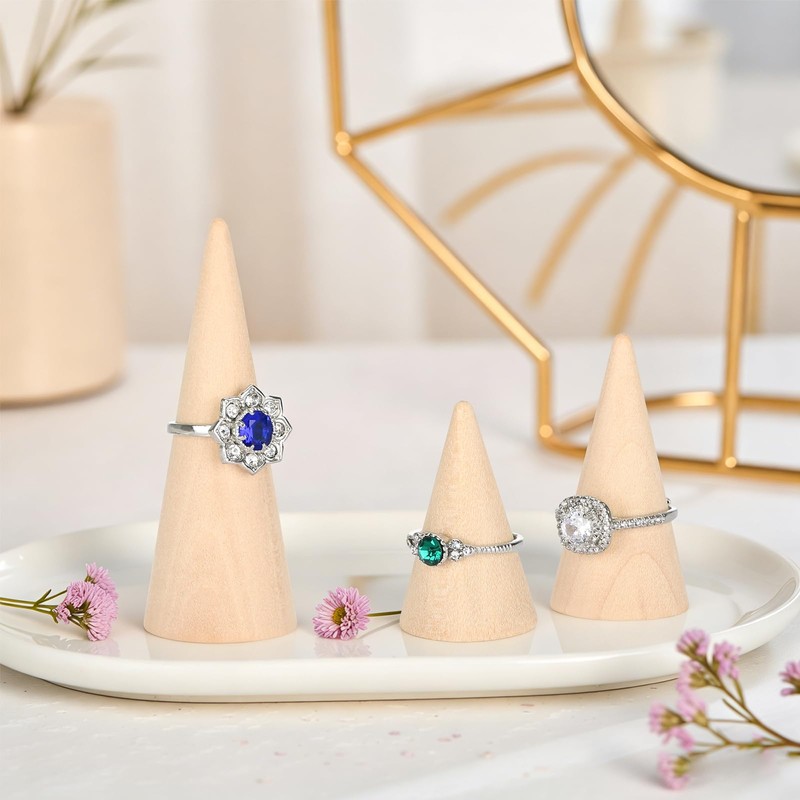 KUKUVR 3 Pieces Finger Ring Display Stand for Selling (Small+Medium+Large)