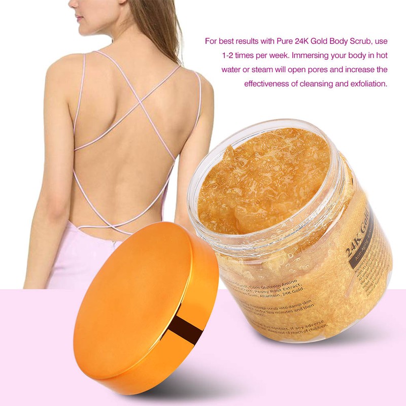 MELAO Pure 24K Gold Anti Wrinkle Body Scrub Exfoliating Body