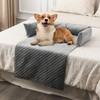 Adeco Calming Dog Couch Cover with Plush Fluffy Fabric, Non-Slip