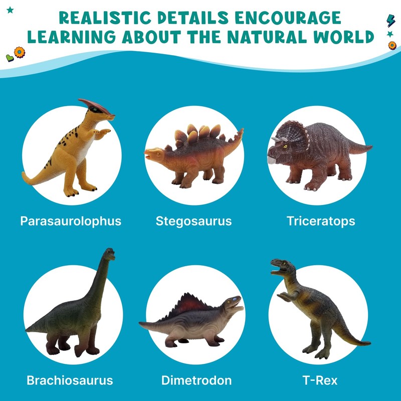 Get Ready Kids Dinosaur Toys Playset – 6 Mini Dinosaur