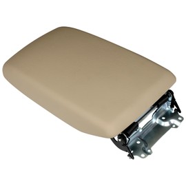 Osompar Center Console Lid Armrest Cover Assembly with Bracket Beige Compatible with Toyota Highlander 2008-2013 Replaces 58905-0E040-E0 Arm Rest Box Lid Middle Console Cover