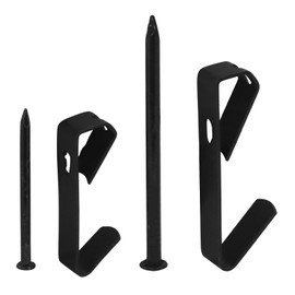 Hordion 100pcs Picture Hanging Kit - 30lb, and 50lb Picture Hooks Metal Picture Hangers with Nails for Drywall Wooden Wall(Black)