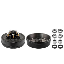 TurboTune Parts 10" X 2-1/4" Trailer Brake Drum Kit 5 on 4.5" Bolt for Dexter RVs 3500 lb. Axle