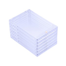 6 Pack Magnetic Card Holder 130pt Thick One Touch Hard Plastic Trading Protector Case for Baseball Basketball Football Sports Cards
