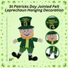 Greenbrier Saint Patricks Day Decor - Jointed Felt Leprechaun Hanging