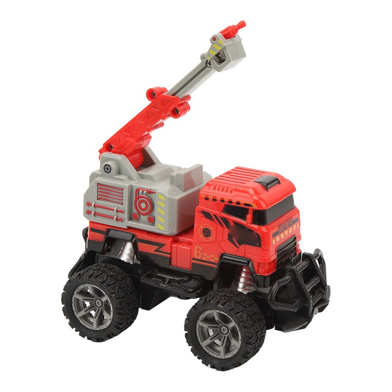 1:43 RC Fire Truck Toy Ladder Full Functional Lighting Plastic