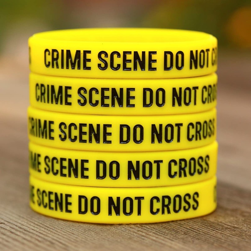 SayitBands Two (2) of Crime Scene Do Not Cross Bracelets