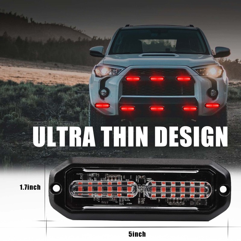 WINECO Ultra-Thin waterproof sync alternating Linear Lens 8pcs 12 led