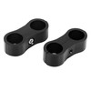 X AUTOHAUX 4pcs Black AN6 14mm Hose Separator Clamp Adapter
