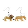 Miniblings Lion Pair Earrings Lion Safari Africa Predatory Cat Rubber