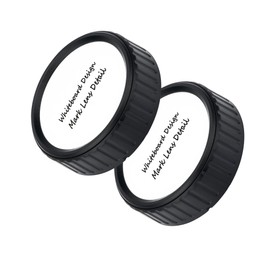 JJC Markable Camera Rear Lens Cap for Canon EOS EF-M Mount Lenses - DIY Writable Lens Focal Ranges Organized Better - Pack of 2