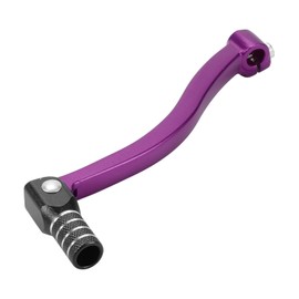 Folding Motorcycle Gear Shift Lever for Kayo T6 Aluminum Alloy Pedal Shifter Arm Purple Lever Black Head with Silver Tone Ring