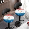 HELLHERO Christmas Snowman Stool Covers Round Bar Stool Slipcover Elastic