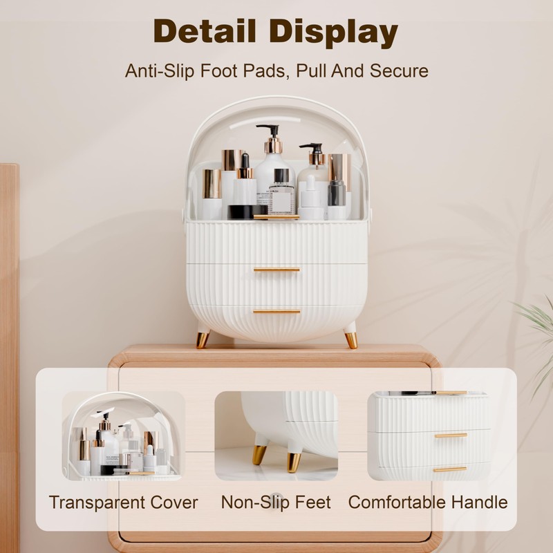 lurcns Makeup Organizers and Storage, Make up Organizer for Vanity