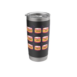 Cute Drummer Funny Jewish Skibidi Purim Gen Alpha Brain Rot Stainless Steel Insulated Tumbler