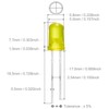 CHANZON 100 pcs 5mm Yellow Diffused LED Diode Lights (Colored