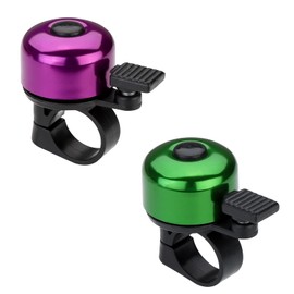 Paliston Bike Bell Bicycle Bell Crisp Sound for Adults Kids Boys Girls Purple & Green