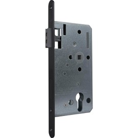 KFV PZW Magnetic Latch 72 mm – Door Lock Mortise Lock Magnetic DM 55 Round Stainless Steel Black Varnished