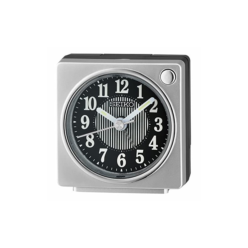 Seiko Fuji II Bedside Alarm Clock, Silver