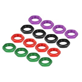 sourcing map Aluminum 17mm RC Wheel Nut Thread M12x1.0mm Hex Wheel Nuts RC Wheel Nut for 1/8 RC Model Car Trucks Off Road Car Upgraded Parts Pack of 16(Black/Red/Green/Purple)