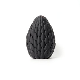 Flavery 3D Dragon Egg - Easter Egg with Flexible Dragon Inside, Large 3D Printed Gift,Figurine Decor, Executive Desk Toy(12” Dragon, Black)