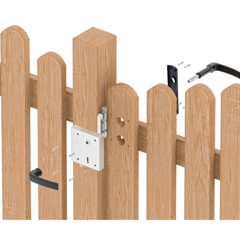 Gah-Alberts 214845 Box Lock with Night Latch / BB Holes