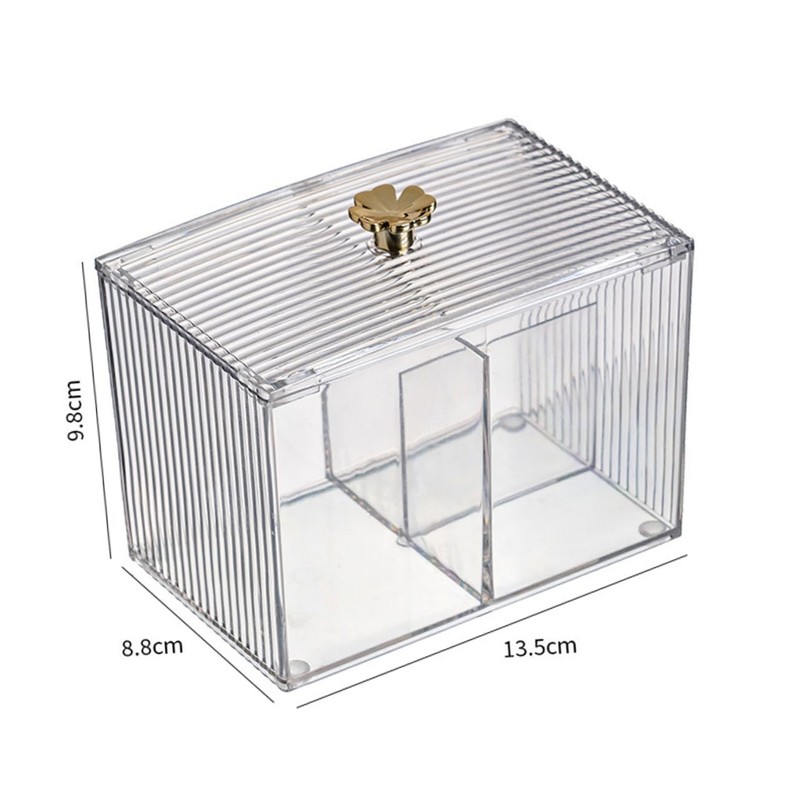 ULTECHNOVO Makeup Storage Box Lid Cotton Swab Holder Makeup Sponge