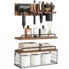 GODDGITT 3-Tier Bathroom Floating Shelves with Curling Iron Holder &
