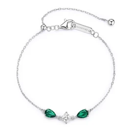 Brosway Fancy Collection FLG112 Sterling Silver Bracelet 185mm Sterling Silver Cubic Zirconia Life Green, Sterling Silver, Zirconia Life Green