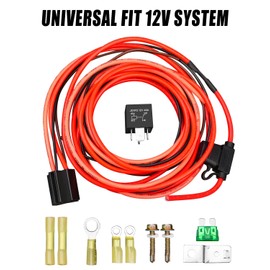 EMIHO Electric Fuel Pump Relay Kit Fuel Pump Wiring Harness Kit Fit for 12V System P/N 30247 Relay Bypass 40 AMP Waterproof Relay Switch Kit Heavy Duty Long Wires