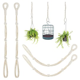 UUYYEO 4 Pcs Plant Holder Extenders Plant Hanger Extender Hanging Plant Basket Extender Decorative Plant Extenders Plant Pot Hanging Ropes