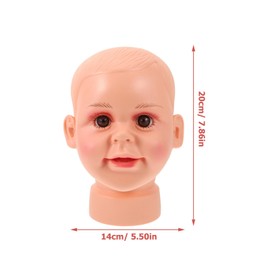 SOLUSTRE Baby Mannequin Head, Baby Boy Girl Children Mannequin Manikin Head Kid Mannequin Head Display for Hair Wigs Scarf Hats Sunglasses Stand