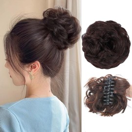 HAPVITAL Bun Wig, Kimono Dress, Chignon, Part Wig, Hair Ornament, Volume Up, Easy, Natural, Perfect Hairstyle, Stylish, Popular, Women's Point Wig, (Light Brown, Pod Hairstyle)