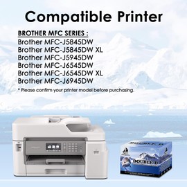 DOUBLE D LC3037 LC3037XXL Ink Cartridges Compatible Work with LC3037 LC3037XXL LC3039, High Yield for MFC-J6945DW MFC-J5845DW XL MFC-J5945DW MFC-J6545DW XL (2BK/2C/2M/2Y) 8 Pack