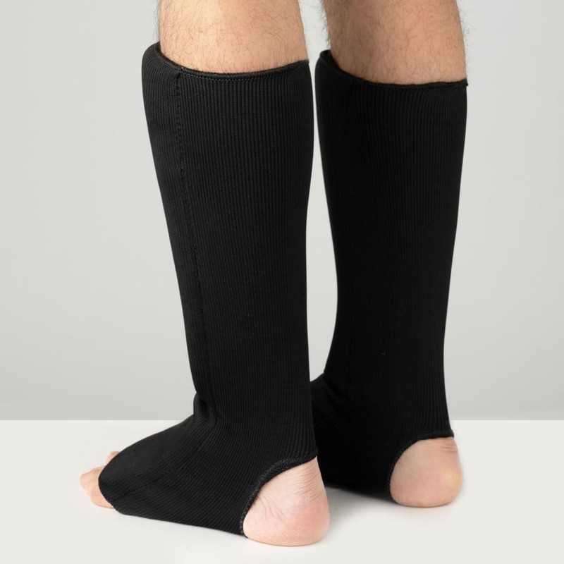 Blitz Elastic Shin & Instep Pads - White - Large