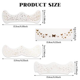 GWAWG Glitter Freckles Face Tattoos 4 PCS Gold Glitter Makeup Patches Sparkle Freckles for Face Christmas Temporary Glitter Tattoos Face Freckles Stickers for Festivals Parties Rave Speckles Makeup