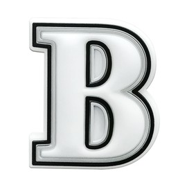 Letter Charms Black White Pink Alphabet Accessories for Decoration Charms (White-B, One Size)