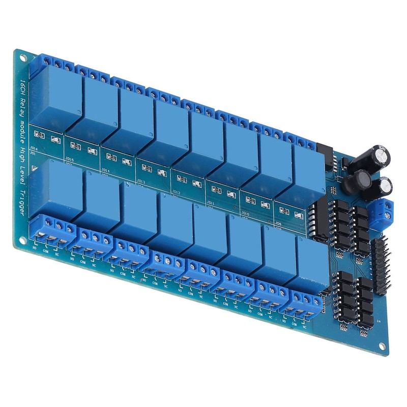 Relay Module 16 Channel with Optocoupler Protection Power Supply High