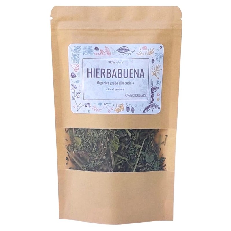 Pasión Orgánica - Té Infusión HIERBABUENA MENTA SPICATA Orgánica deshidratada
