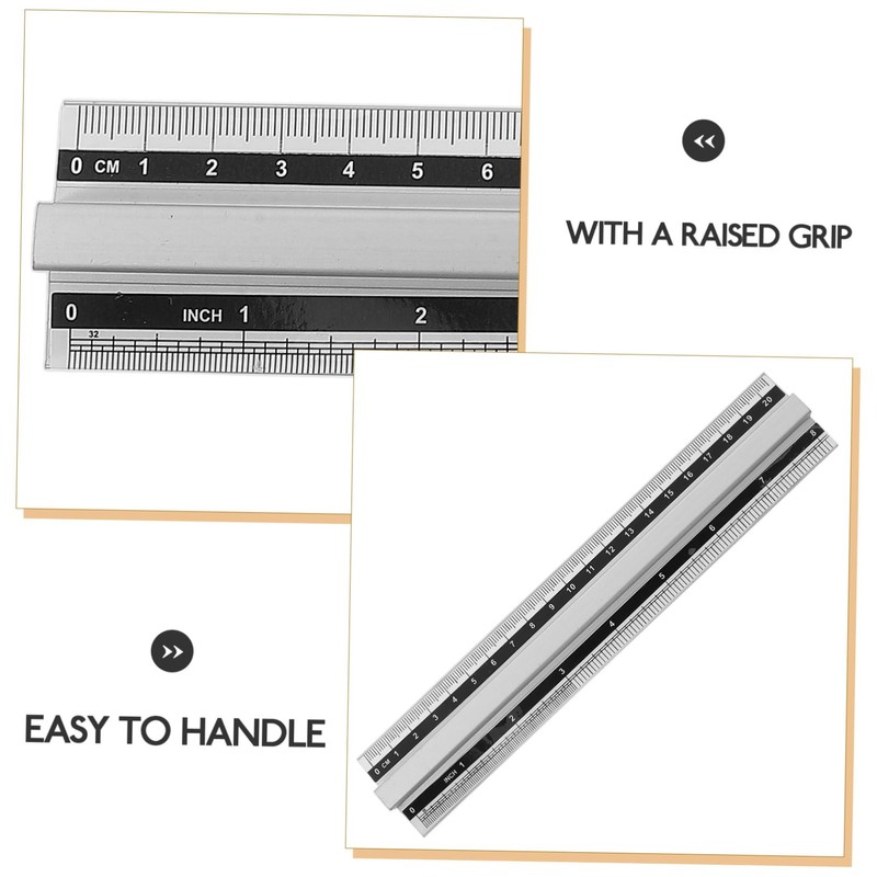 Operitacx 4sets Aluminum Ruler Measuring Tool Multifunctional Three Multi-use Measuring