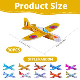 MUYAPAY Pack of 30 Polystyrene Aviators Children, Styrofoam Planes for Children, Interesting, Styrofoam Aviator for Children, Classic, Aeroplane Toy for Children's Birthday, Gift (Random Colour)