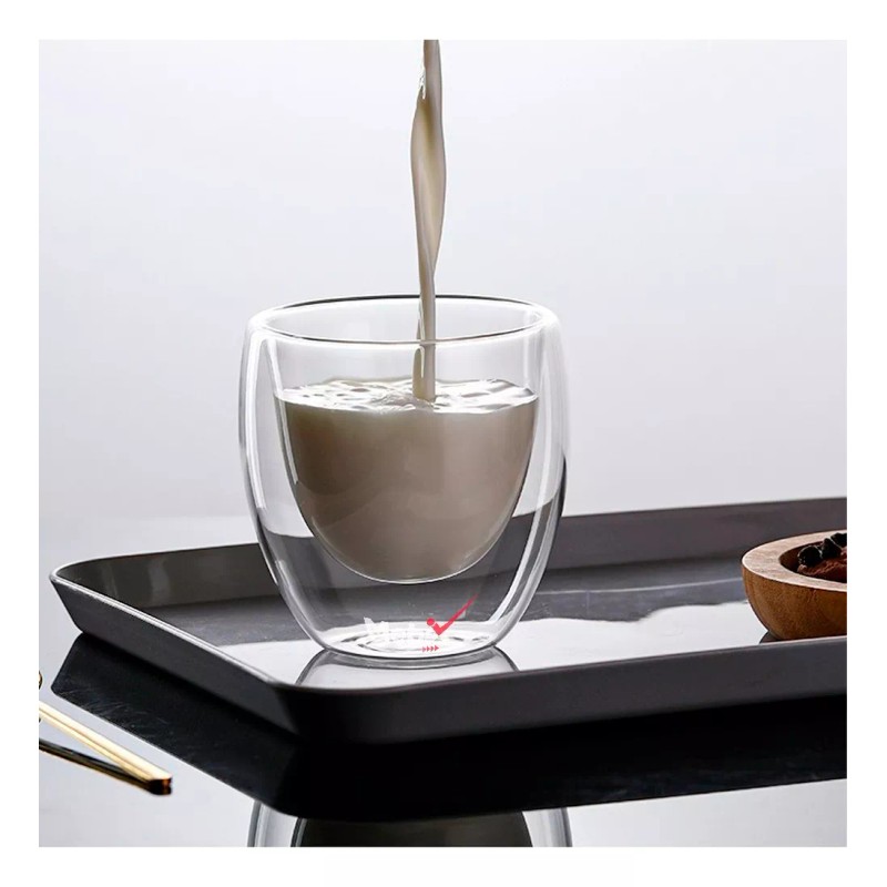 Mebix TRD 4 Tazas Para Café Espresso 250ml Doble Pared