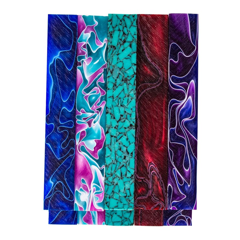 Multi-Colored Variety - Acrylic Acetate Pen Blanks (10-Pack)