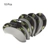 PATIKIL ゴルフクラブアイアンヘッドカバー 10個 目に見える窓 防水 保護スリーブ 屋外スポーツ用 グレー カモフラージュ