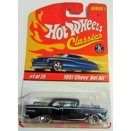 Hot Wheels Classics Series 1 - Dark Blue/Black 1957 Chevy Bel Air 1 of 25